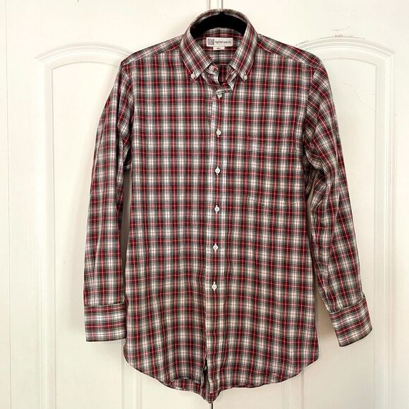 High Bar Shirt Co. Button-Down Shirt Slim Cut in Plaid - Slim/Small Made in USA - Picture 1 of 7